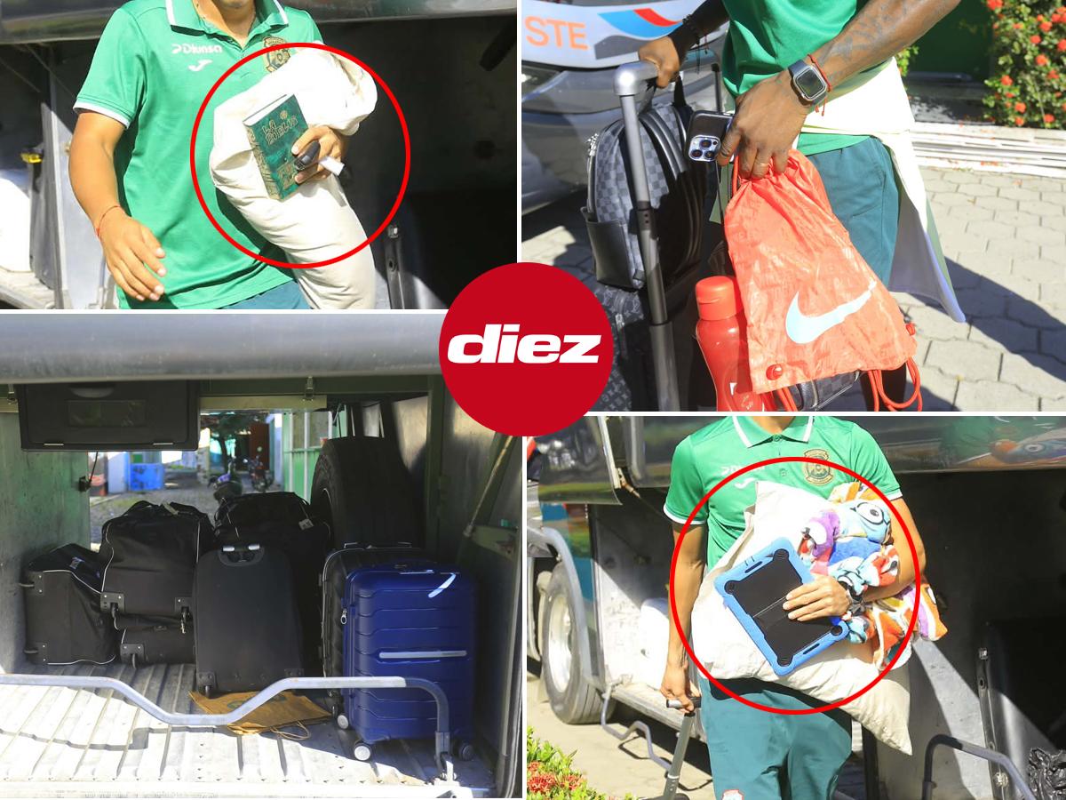 Marathón sale rumbo a Tegucigalpa: El jugador con la biblia en mano, otro con tablet y todos los cachivaches de Rubilio