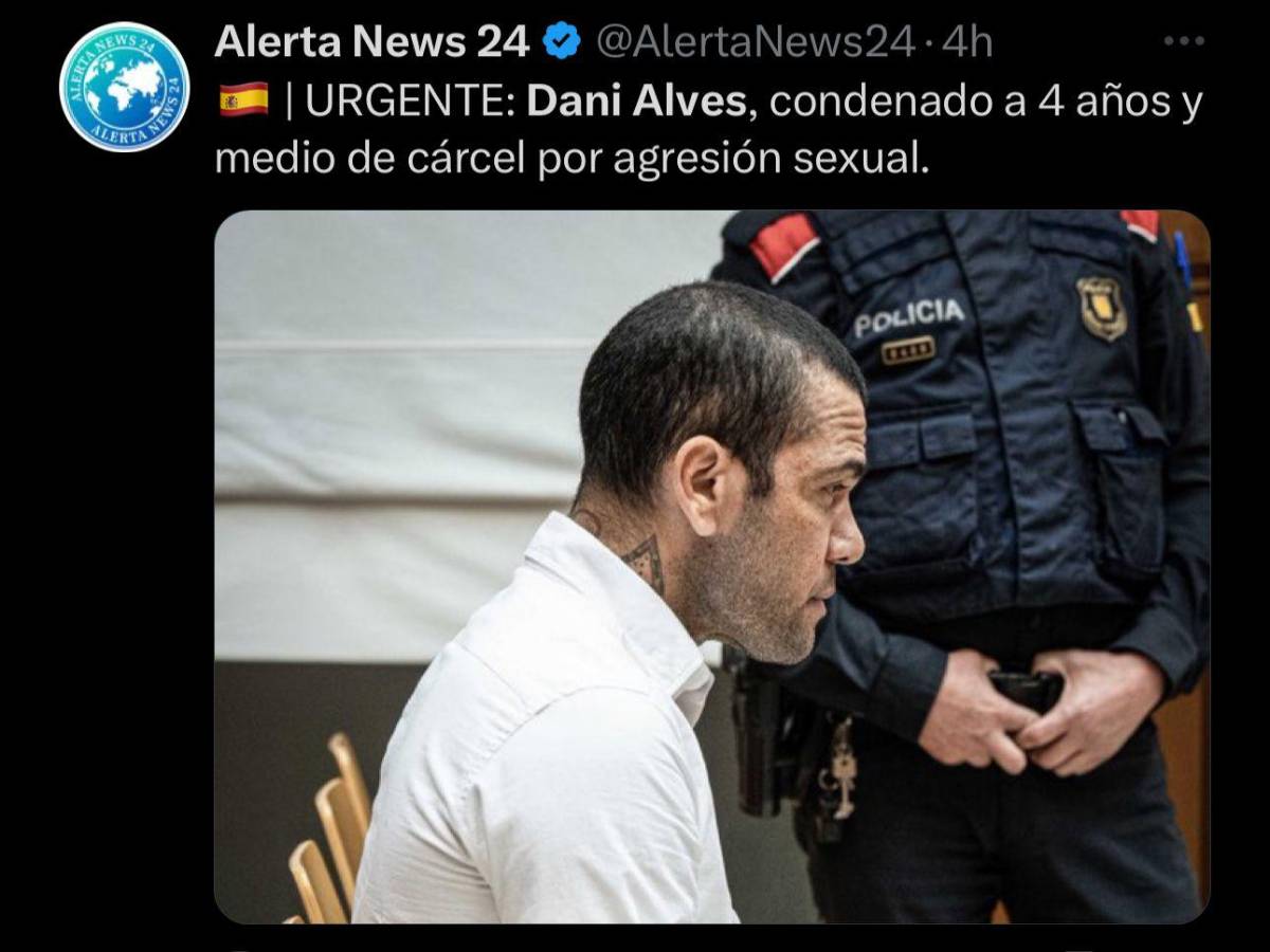 “Ser rico da el privilegio de violar”, “Rubiales irá a 7 años por un beso”: las reacciones en redes tras la condena de Dani Alves