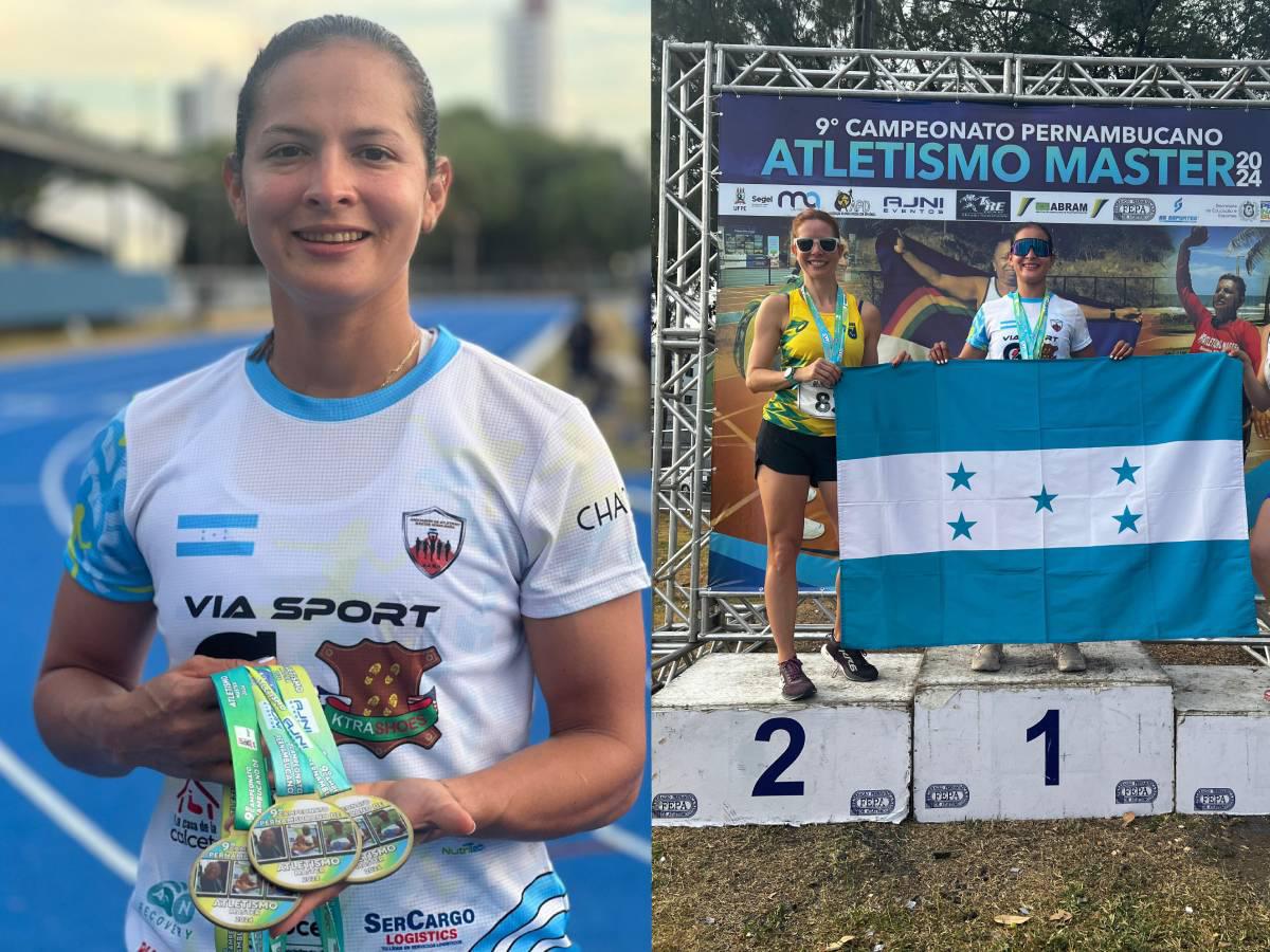 Andrea Hernández, la atleta hondureña que se baña con triple oro en Brasil