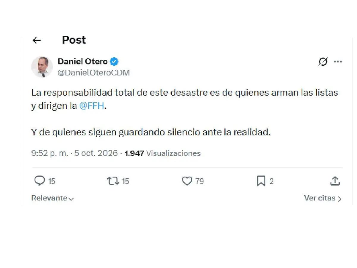 Pavón señala esto y la reacción tras el fracaso de Honduras: No deben volver