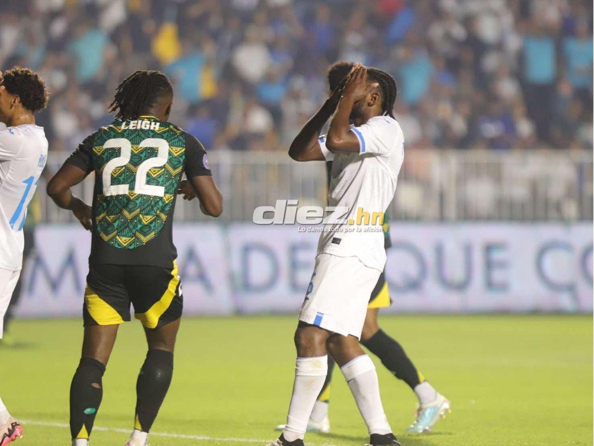 No se vio en TV: los rostros de la frustración de la Selección de Honduras tras perder ante Jamaica por Nations League