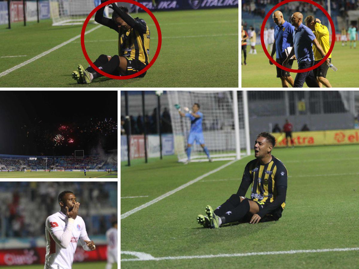 La paliza de Olimpia, rostros tristes en Real España, la bronca de “Palomo” Rodríguez y el homenaje especial a Yustin Arboleda