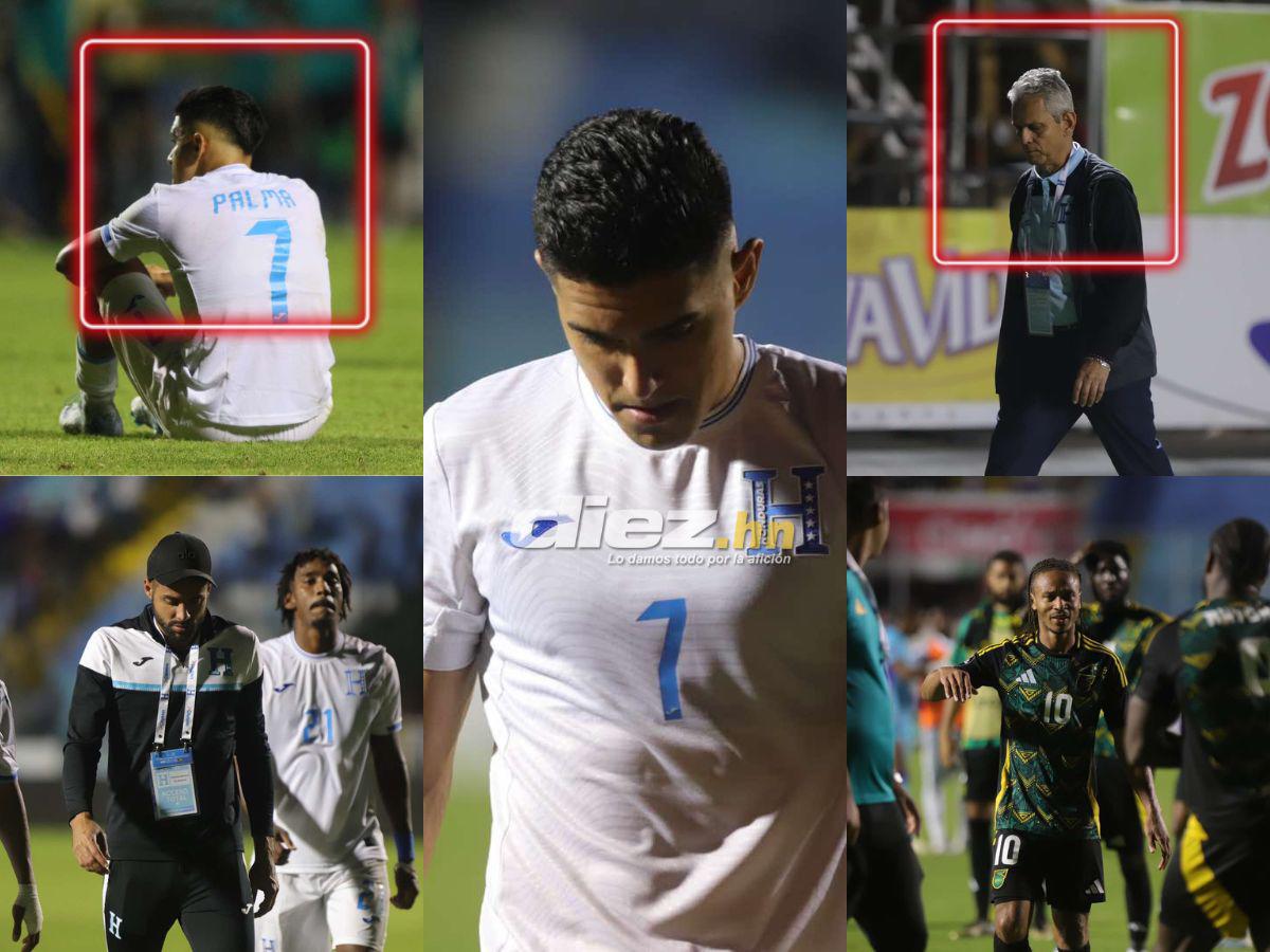 No se vio en TV: los rostros de la frustración de la Selección de Honduras tras perder ante Jamaica por Nations League