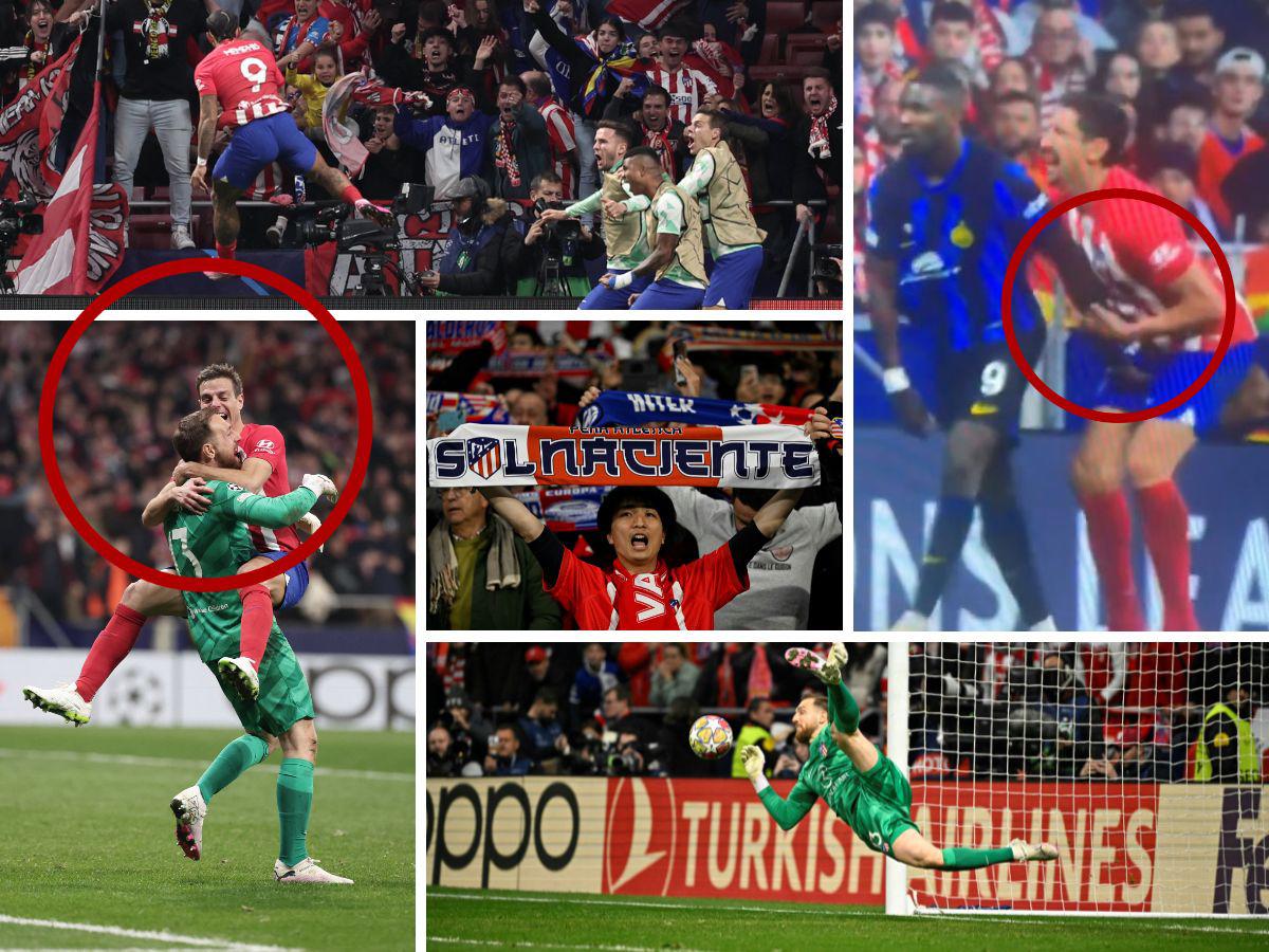 No se vio en TV: A Savic le tocaron la parte íntima, el show de Oblak y la euforia del Atlético de Madrid ante Inter de Milán