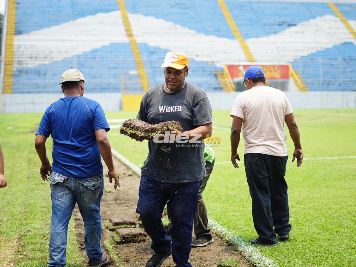 Adiós a la pesadilla: El Estadio Morazán se despide de la grama vieja para instalar engramillado de primer mundo