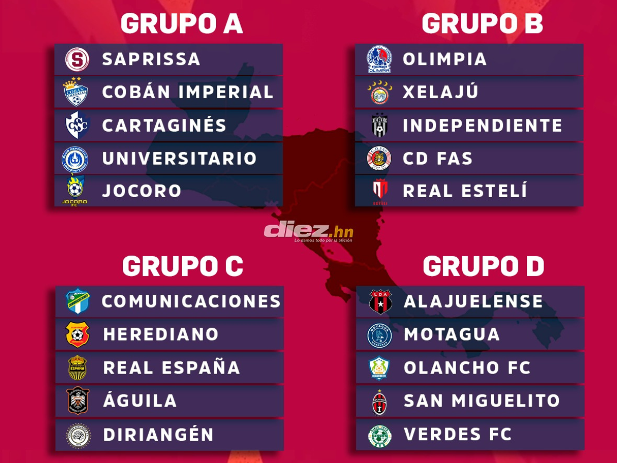 Así quedaron los grupos de la primera edición de la Copa Centroamericana 2023.