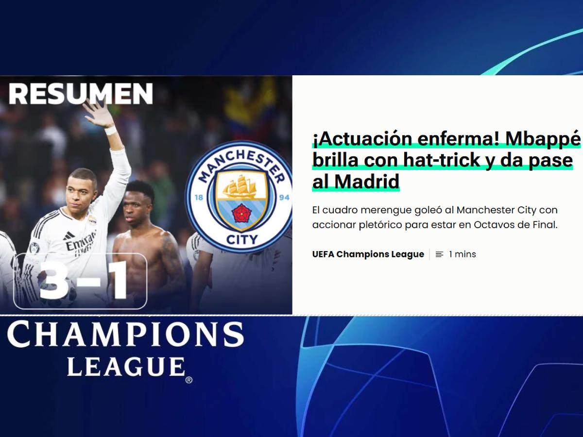 “Mbappé destroza al City”, “El terror de Europa”: Esto dicen los medios de la clasificación de Real Madrid en Champions
