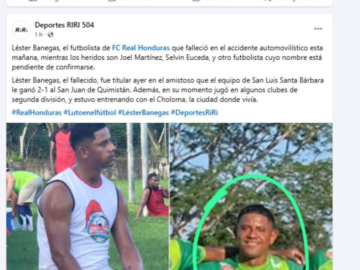Consternación por muerte de Lester Banegas, exjugador de Liga de Ascenso: este fue su último mensaje de WhatsApp