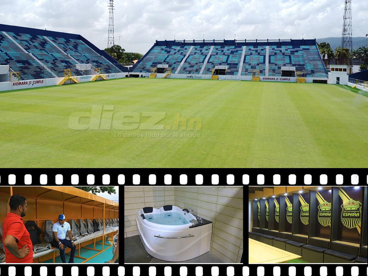 El nuevo estadio Morazán al descubierto; los camerinos y sus lujos, la graderías y el problema de la grama, ¿qué pasó con los banquillos?