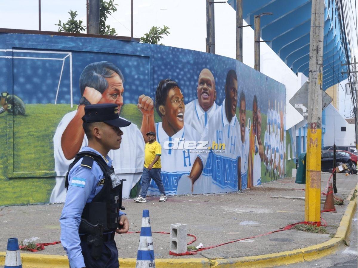 Las personalidades y la bella pintura que sorprendió: ¡el ambientazo previo a la reapertura del Estadio Morazán!