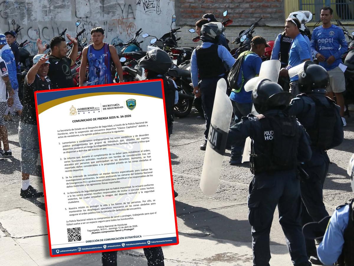 Policía Nacional emite contundente comunicado luego del caos en la previa del clásico capitalino: No habrá impunidad...