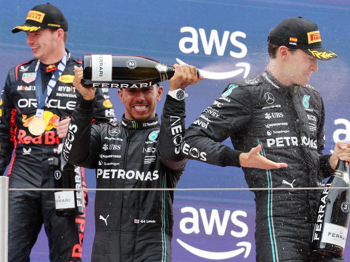 Lewis Hamilton volvió a estar en un podio tras muchas carreras sin estarlo.