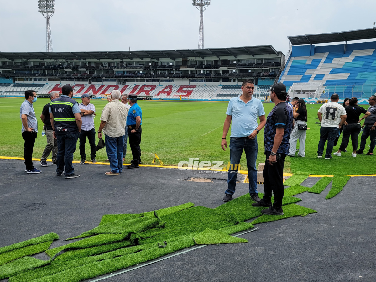 Es una alfombra: El Estadio Nacional lucirá sus mejores galas para la gran final entre Olimpia-Olancho