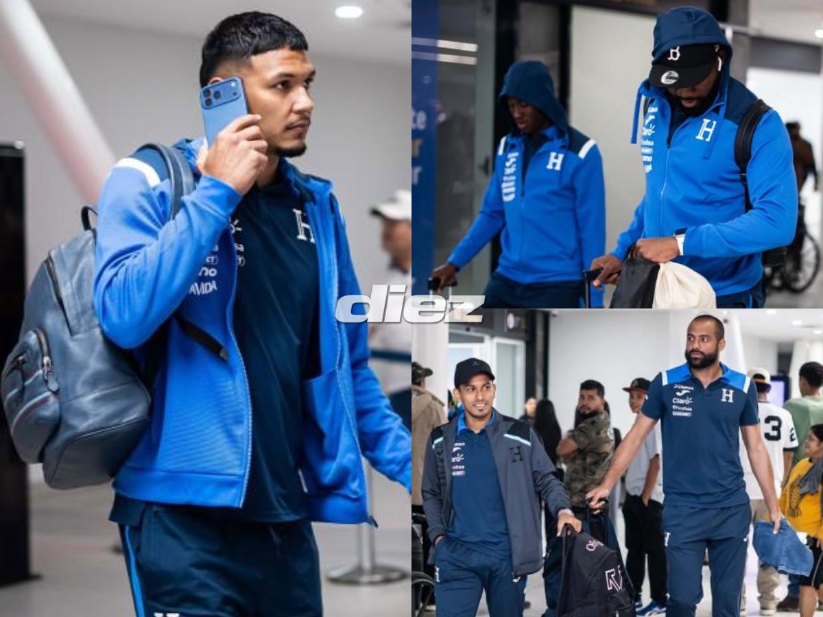 Con rostros felices: así llegaron los futbolistas de Honduras luego del amistoso; José Molina se quedó en España