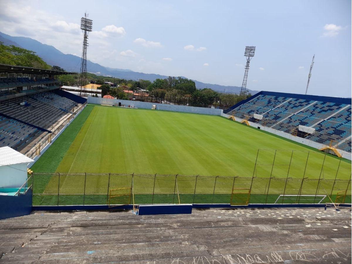 ¡Es una alfombra! Estadio Francisco Morazán luce impresionante desde la altura y está en la fase final del proyecto