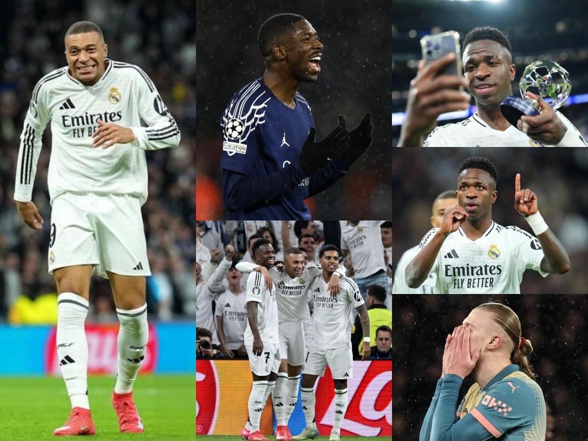 Vinicius MVP, celebración de Mbappé, épica remontada de PSG ante el City y goleada de Real Madrid en Champions League