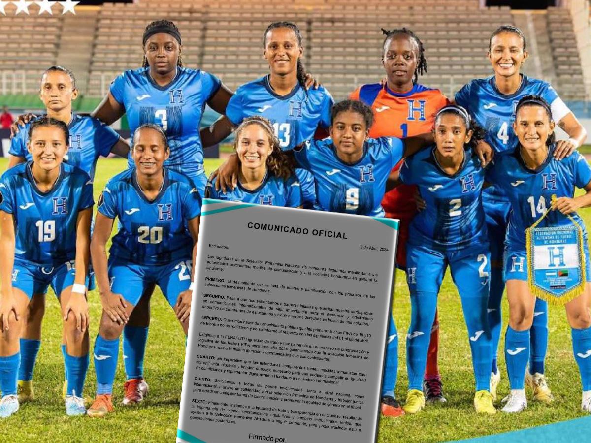 Selección Femenina de fútbol exige a la Fenafuth hacer partidos en fechas FIFA y reclama igualdad en procesos de selección