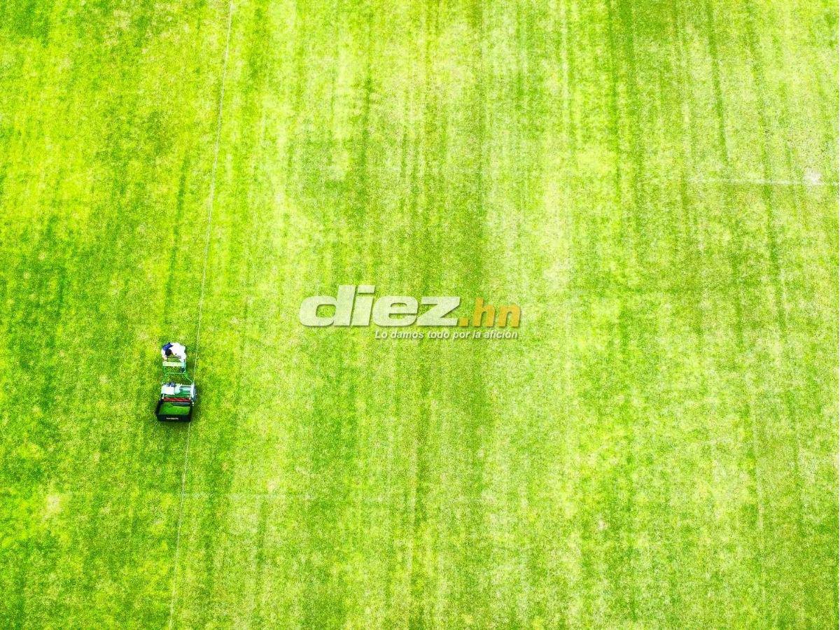 ¡Es una alfombra! Estadio Francisco Morazán luce impresionante desde la altura y está en la fase final del proyecto