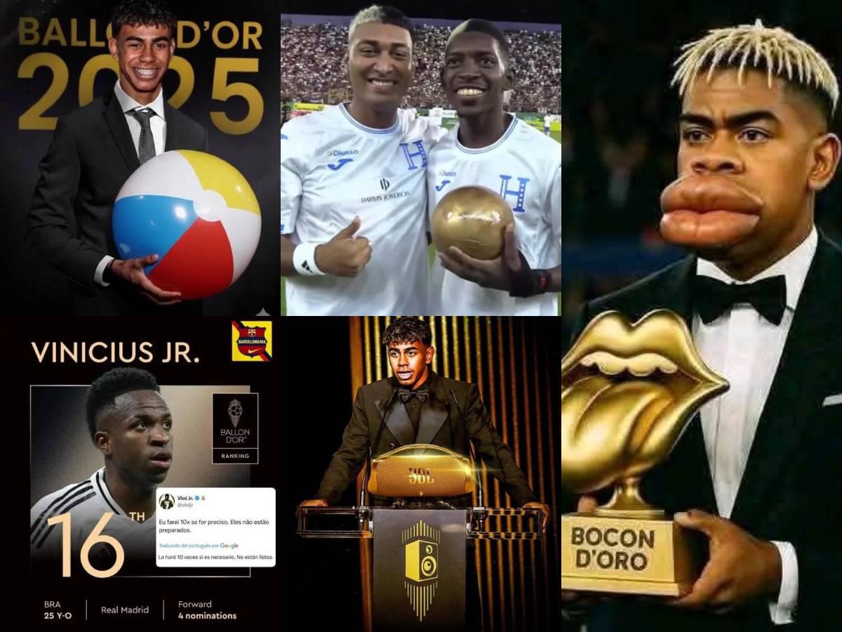 Yamal recibe las peores burlas tras perder el Balón de Oro 2025, Vinicius no se salva y Dembélé hondureño es protagonista
