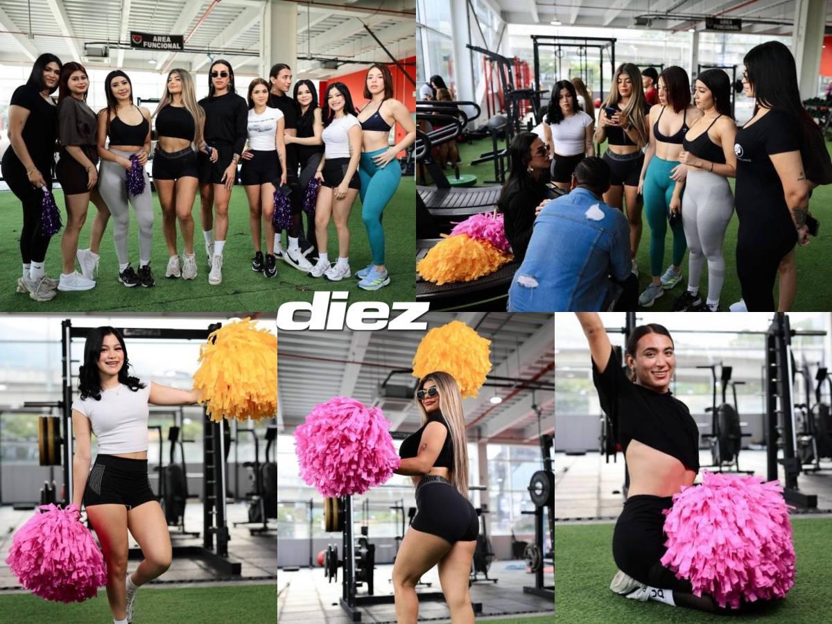 ¡Derroche de hermosura! Así se preparan las bellas pomponeras para el partido de tiktokers entre Honduras y El Salvador