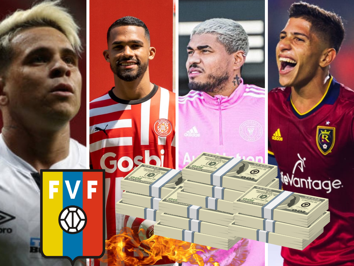 Tres son de la MLS: Los futbolistas más caros de la Selección de Venezuela, rival de Honduras en Washington