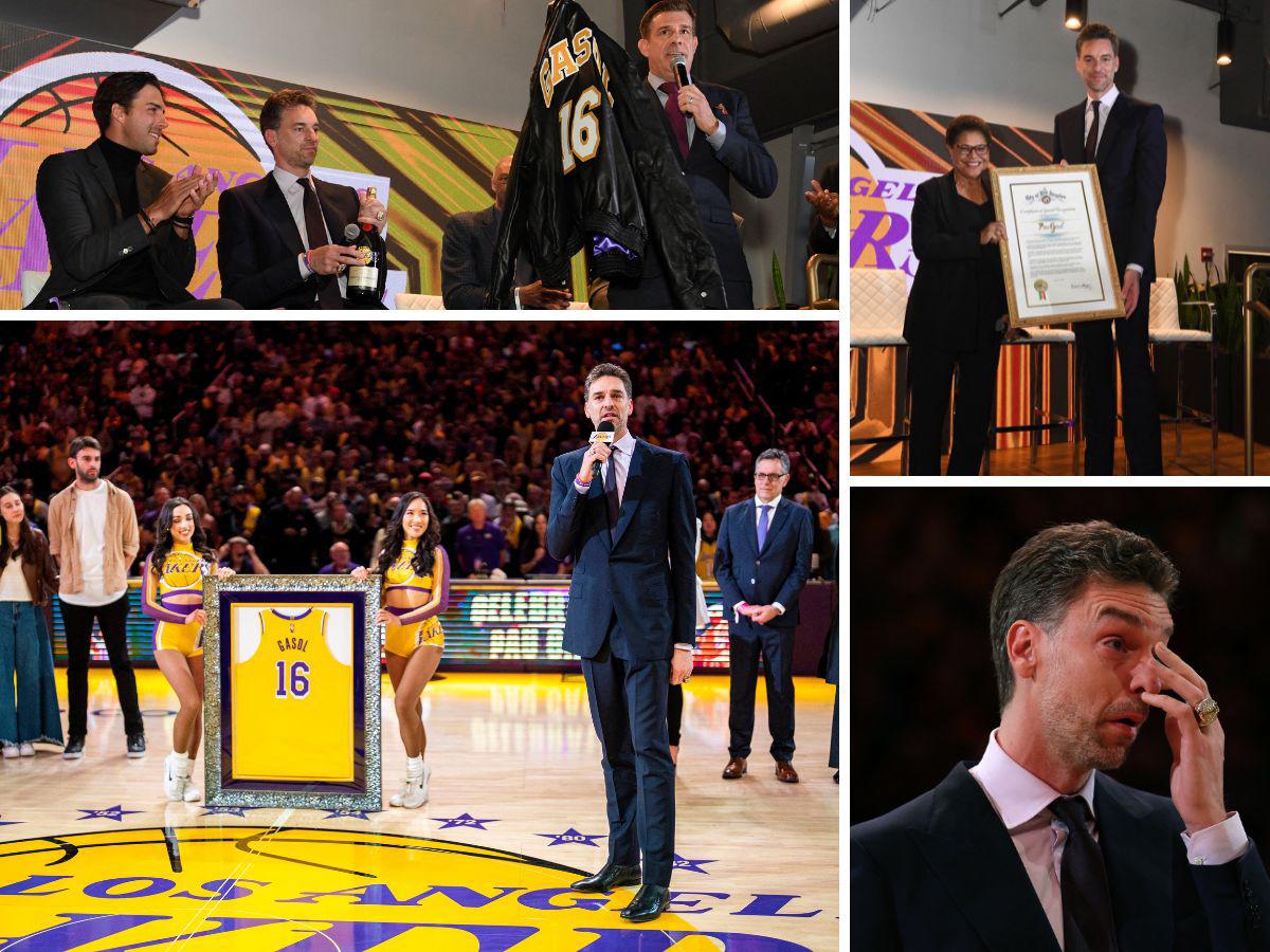 Los Angeles Lakers retiran el número 16 de Pau Gasol: Así fue su homenaje