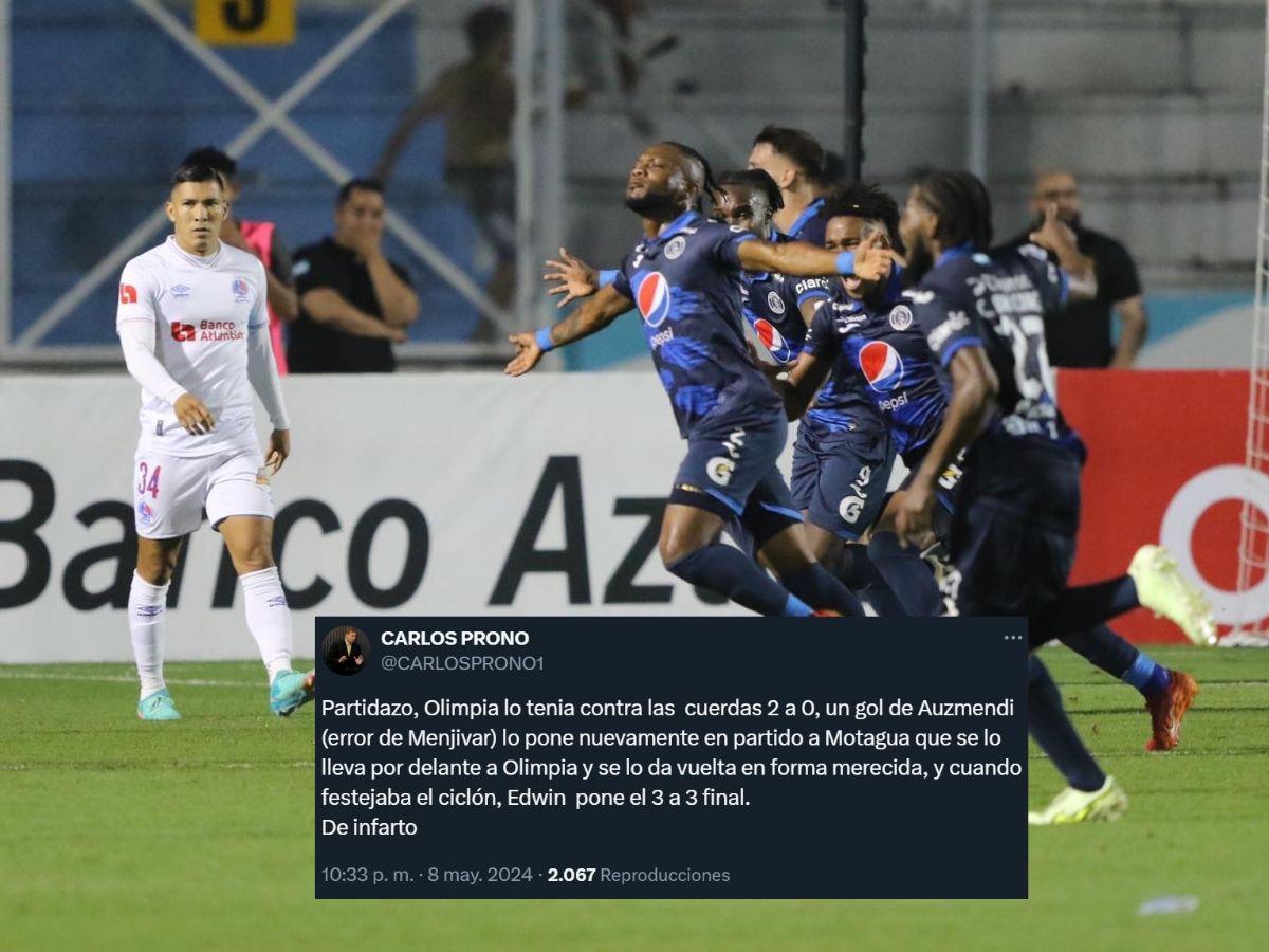 “Qué pu** locura de partido”: prensa deportiva tilda el 3-3 de Olimpia vs Motagua como “noche mágica”