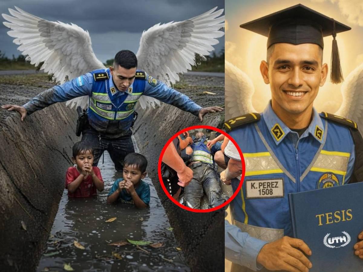 ¿Quién era Kevin Pérez, el héroe policial que perdió la vida ahogado al intentar rescatar niños en San Pedro Sula?