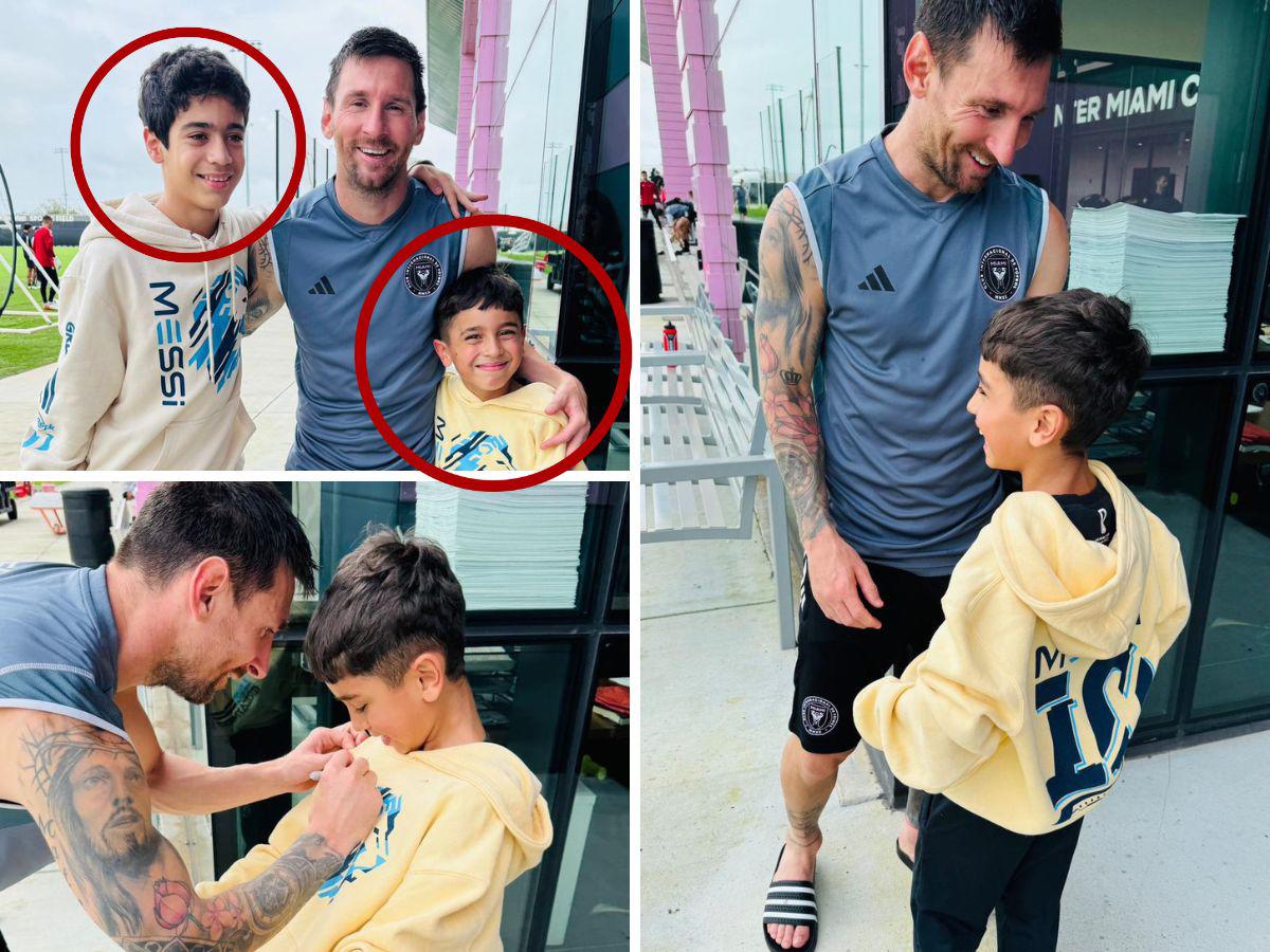 MOMENTAZO: El lindo gesto de Lionel Messi con los hijos de Pedro Troglio en Miami