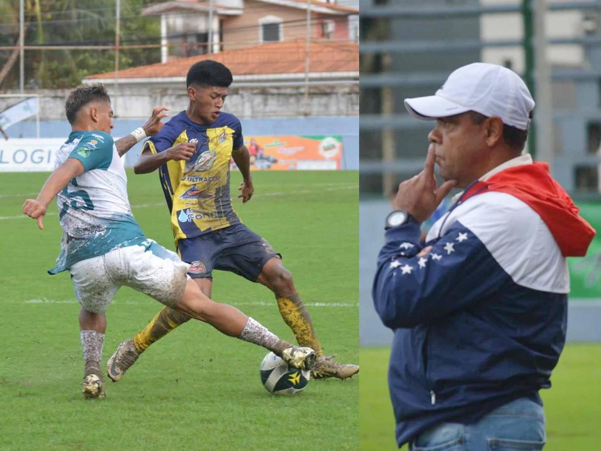 Raúl Cáceres, DT de Platense, atizó contra los árbitros de la final de ida ante CD Choloma: “hay incidencias en el partido”