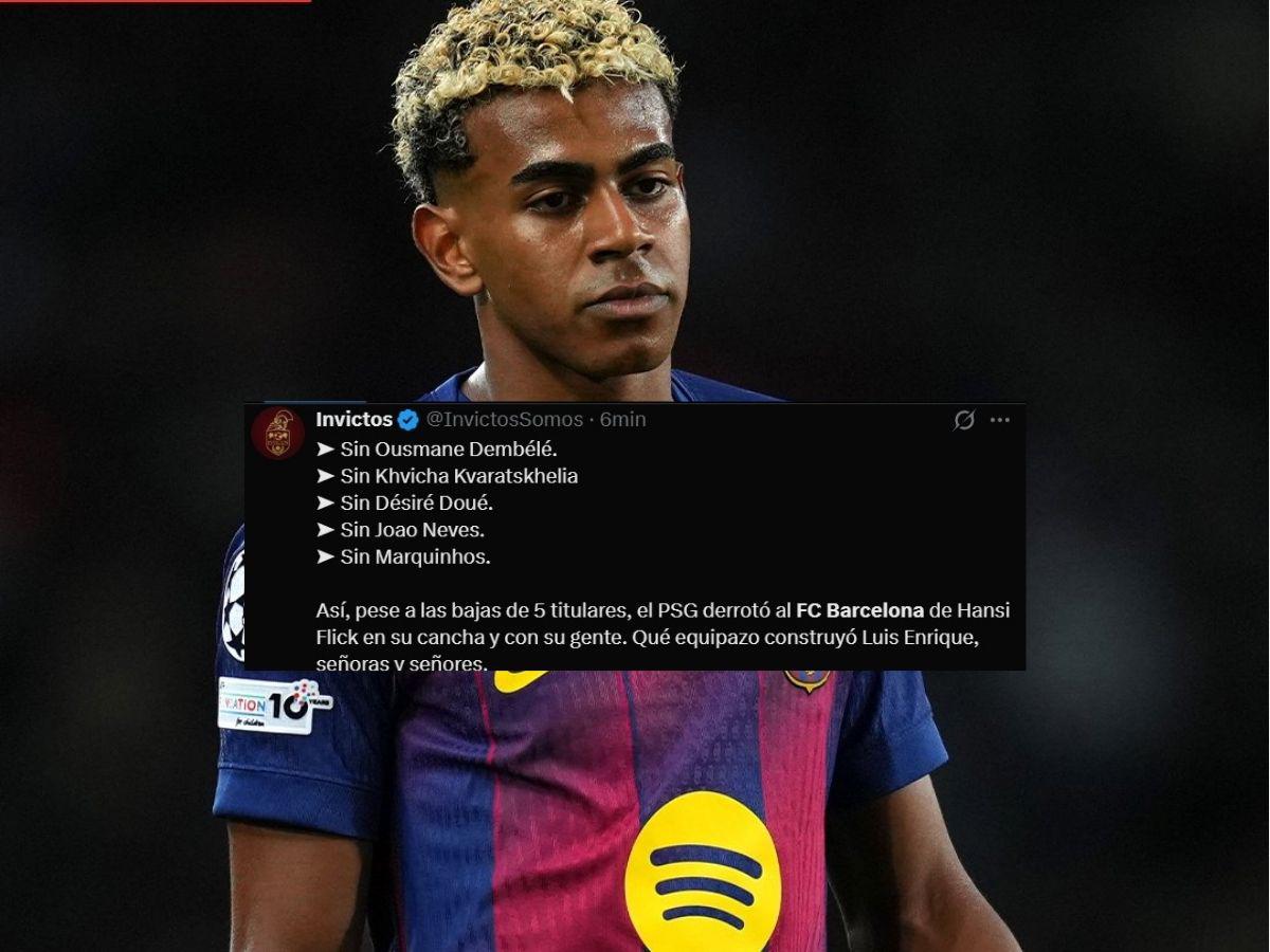 Sin Dembélé, sin Doué: La prensa señala los culpables de la nueva caída del Barcelona ante PSG en Champions League