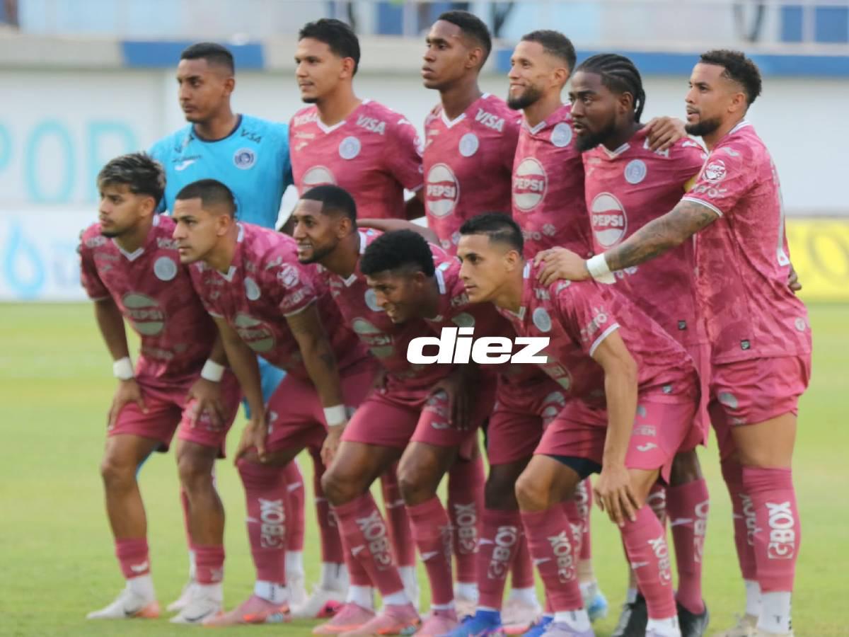 La alineación de Motagua en el duelo de la triangular del grupo B.