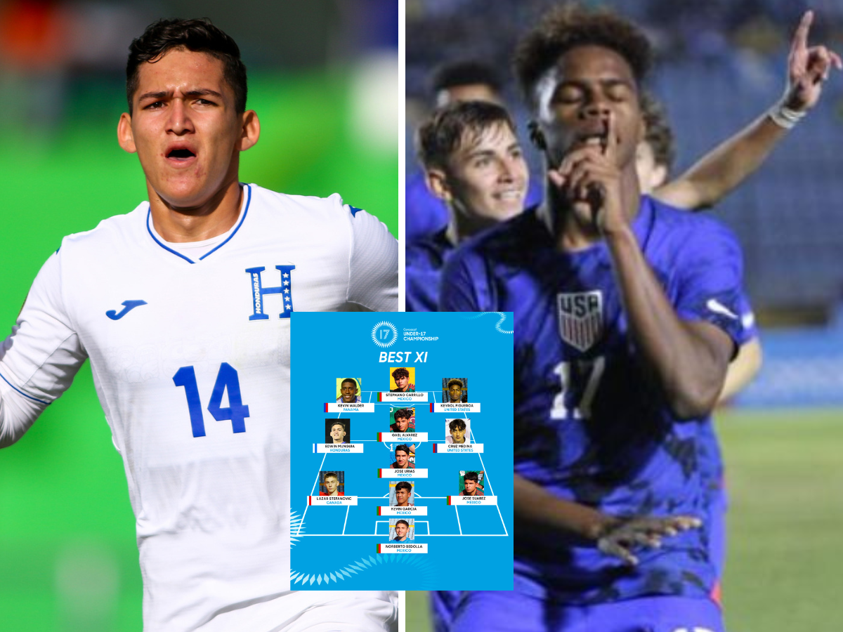 ¡Con un hondureño y Keyrol Figueroa en la lista! Selección de México comanda la lista del 11 ideal del Premundial Sub-17 de Guatemala