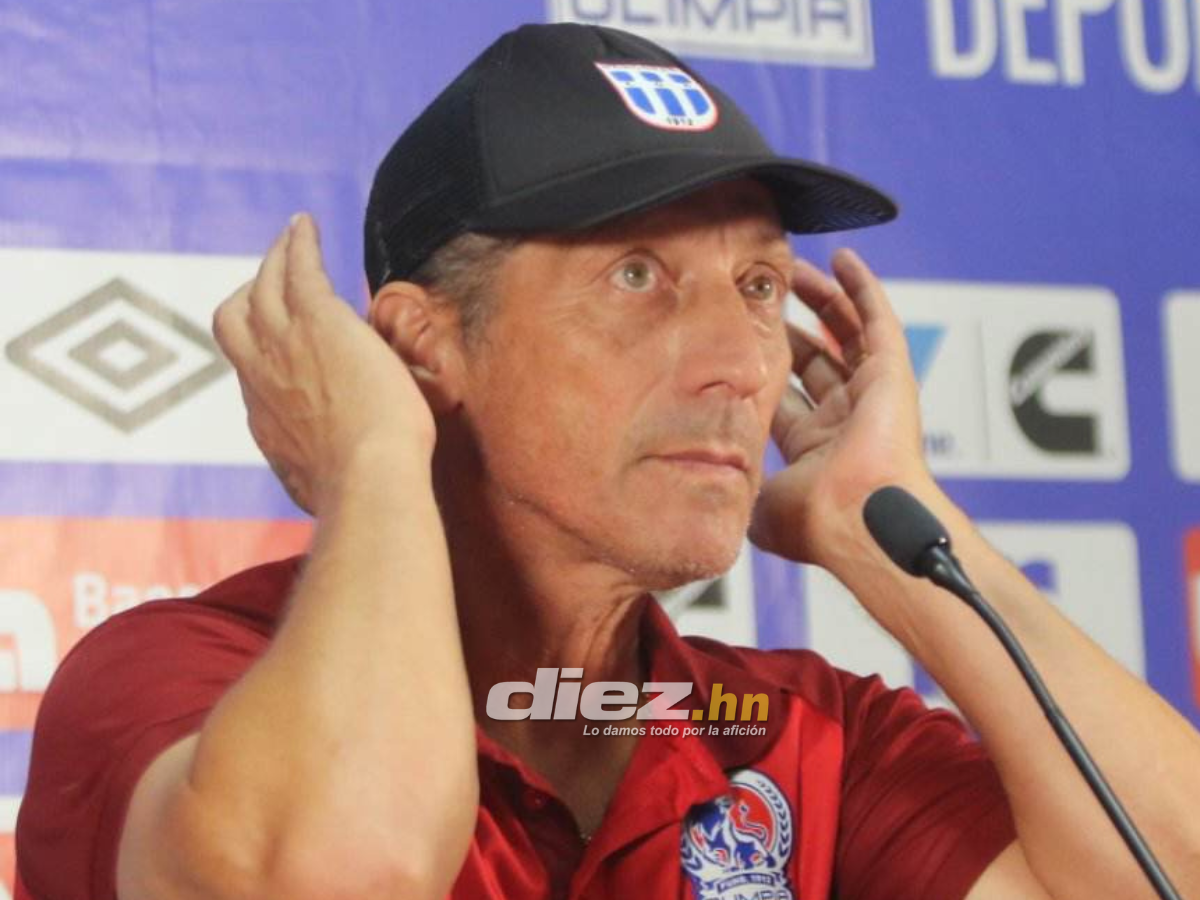 Pedro Troglio compareció ante los medios de prensa después del 0-0 de Olimpia ante Honduras Progreso en Comayagua. FOTO: Álex Pérez.