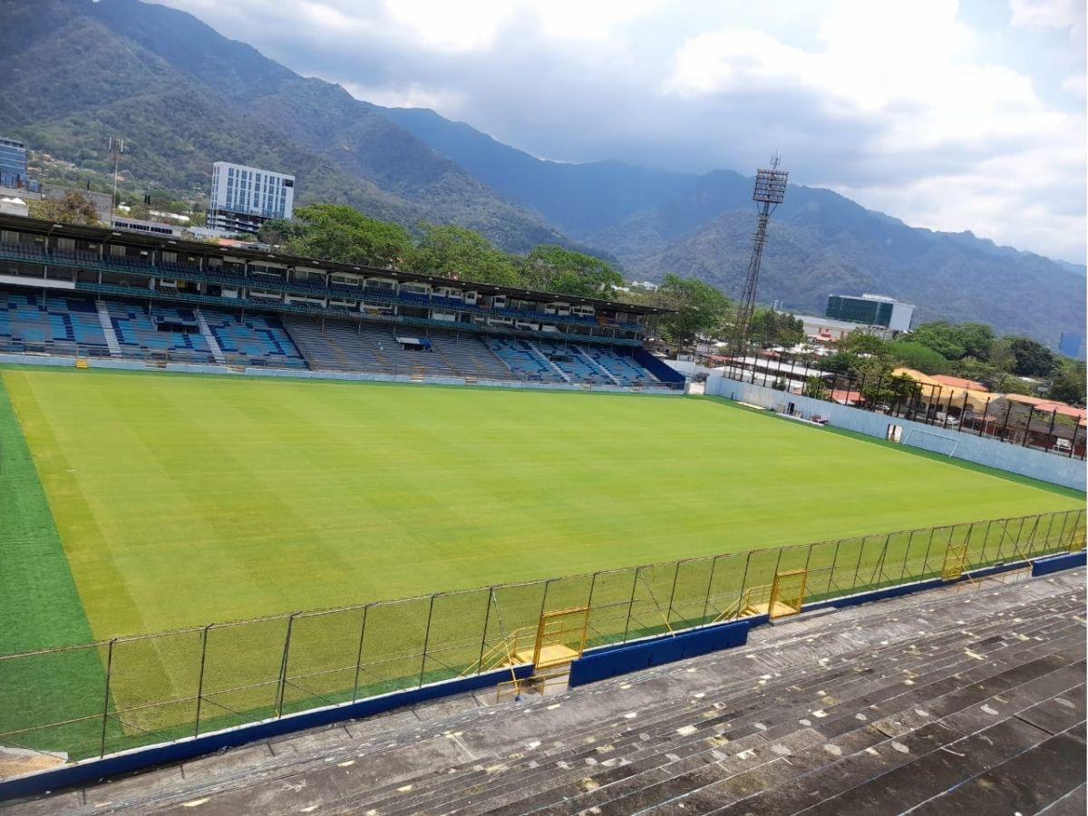 ¡Es una alfombra! Estadio Francisco Morazán luce impresionante desde la altura y está en la fase final del proyecto