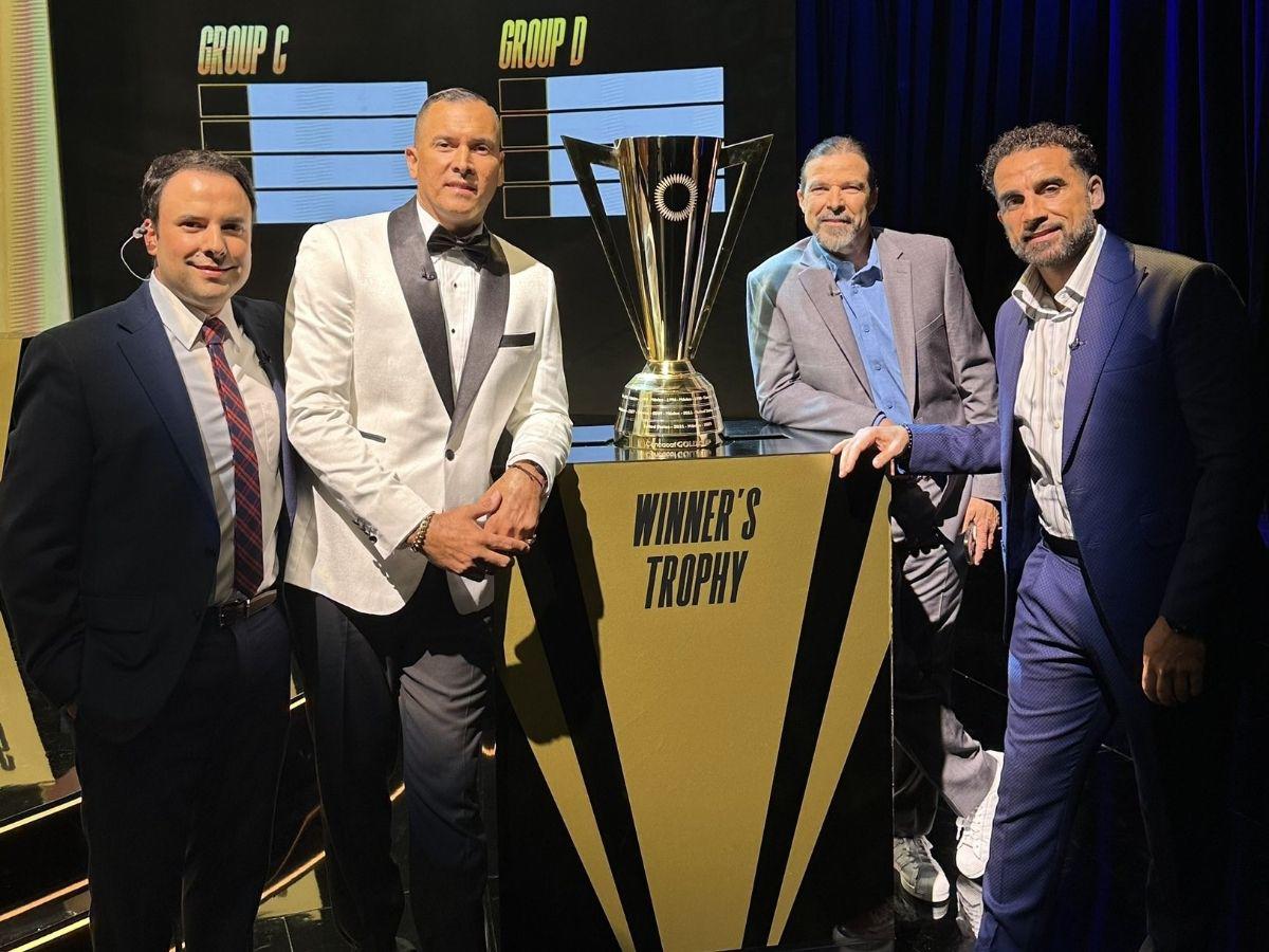 Jorge Campos llegó en sandalias al sorteo de Copa Oro, hondureña Ana Jurka robó suspiros y reconocido cantante sorprende