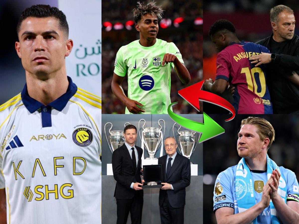 Cristiano Ronaldo agita el mercado, definido el futuro de Lamine Yamal y De Bruyne sorprende a todos con su destino