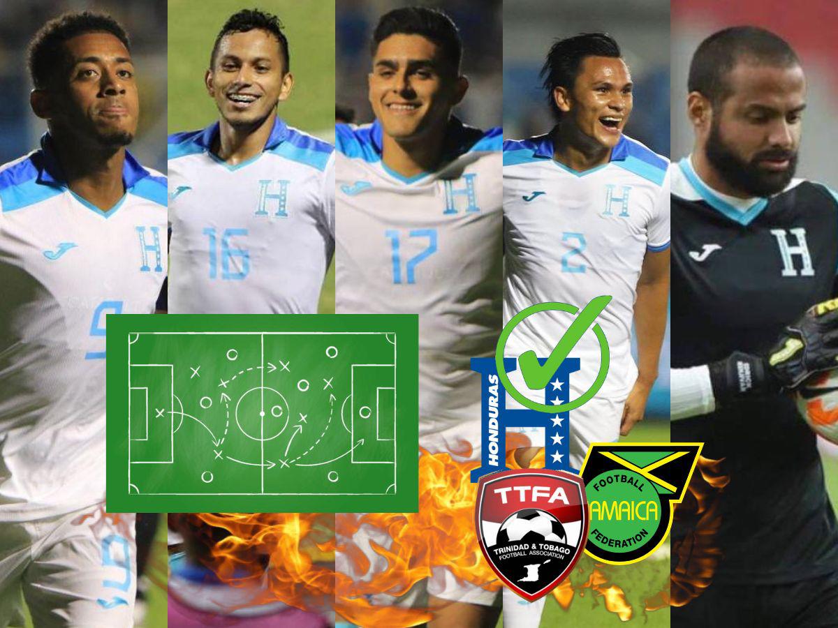 ¡Con caras nuevas! El 11 de la Selección de Honduras que se perfila para medirse a Trinidad y Jamaica por Nations League