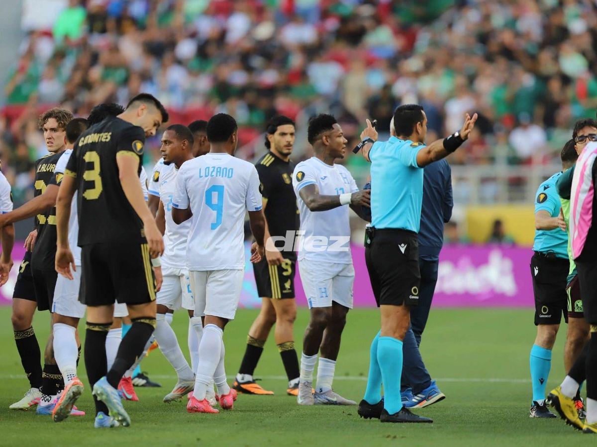 Penal no pitado a Honduras, bronca de México, rostros tristes en La H y feo desplante del Vasco Aguirre con hondureño