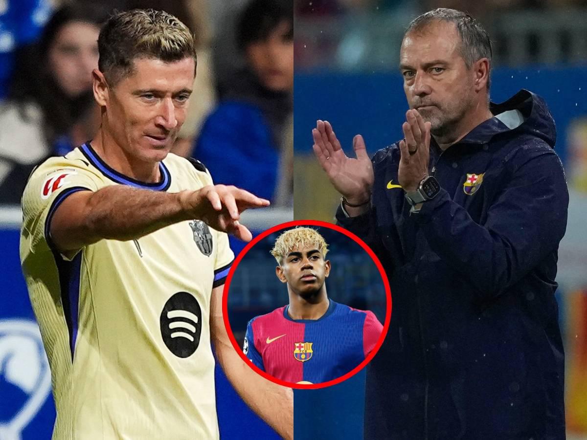 Flick alegre del Barcelona sin Lamine Yamal y se rinde ante Lewandowski: Es uno de los mejores delanteros del mundo