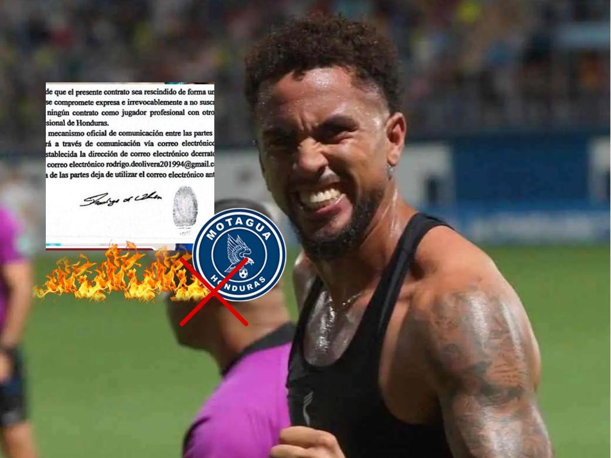 ¡Polémica! Filtran controversial cláusula en el contrato de Rodrigo de Olivera que pone en alerta al Motagua