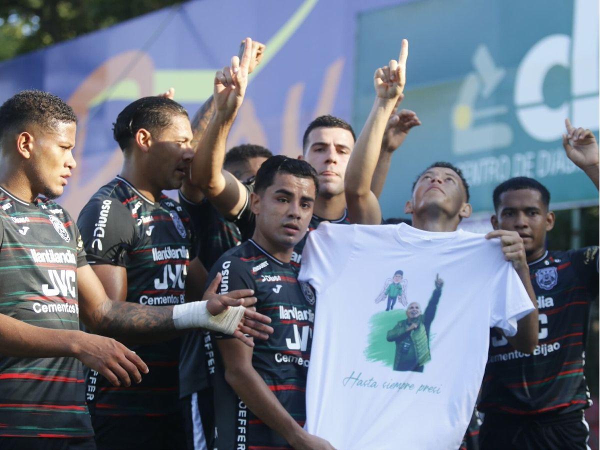 Conmovedor adiós a Orinson Amaya, globos volaron al cielo y futbolistas del Marathón le dedicaron el triunfo