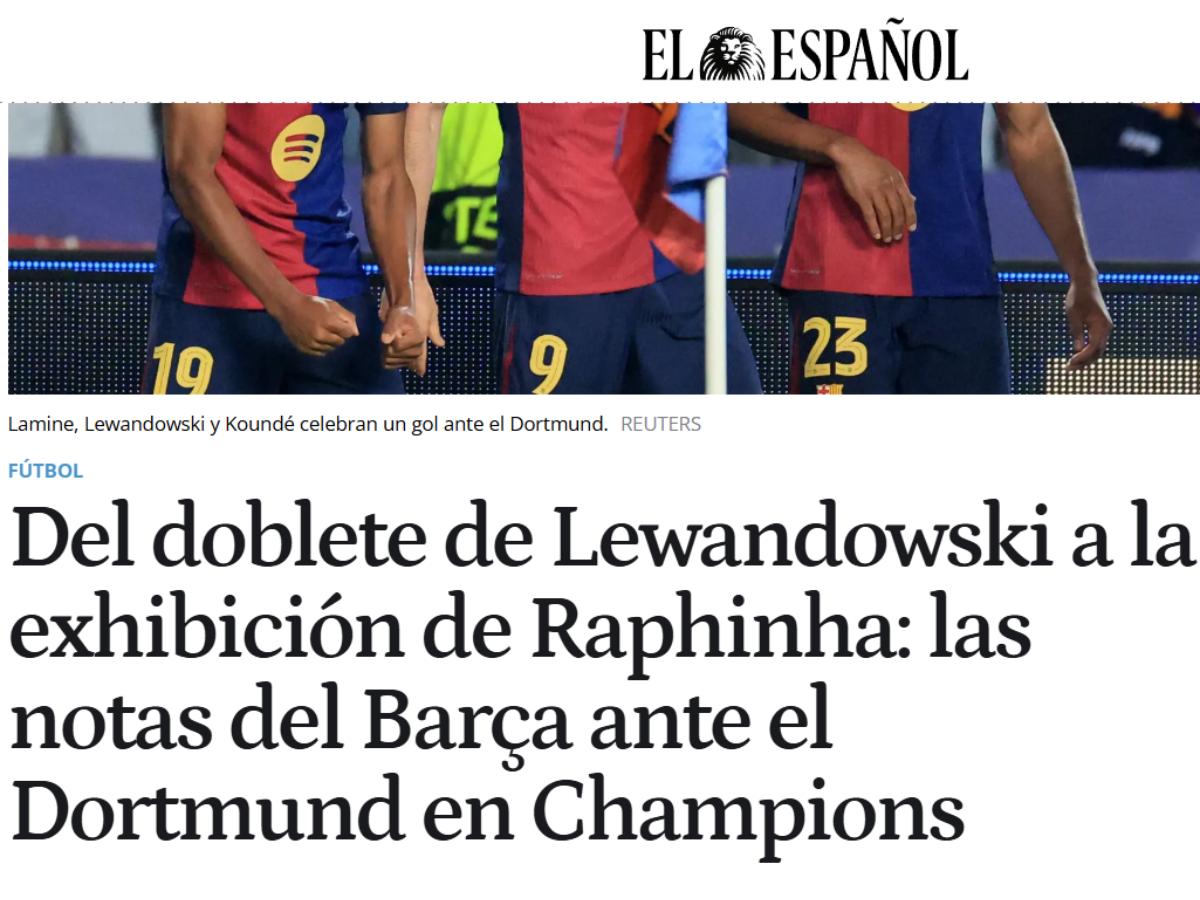 Serie liquidada, semifinales a la vista: así reaccionó la prensa tras la goleada del Barcelona al Dortmund en Champions