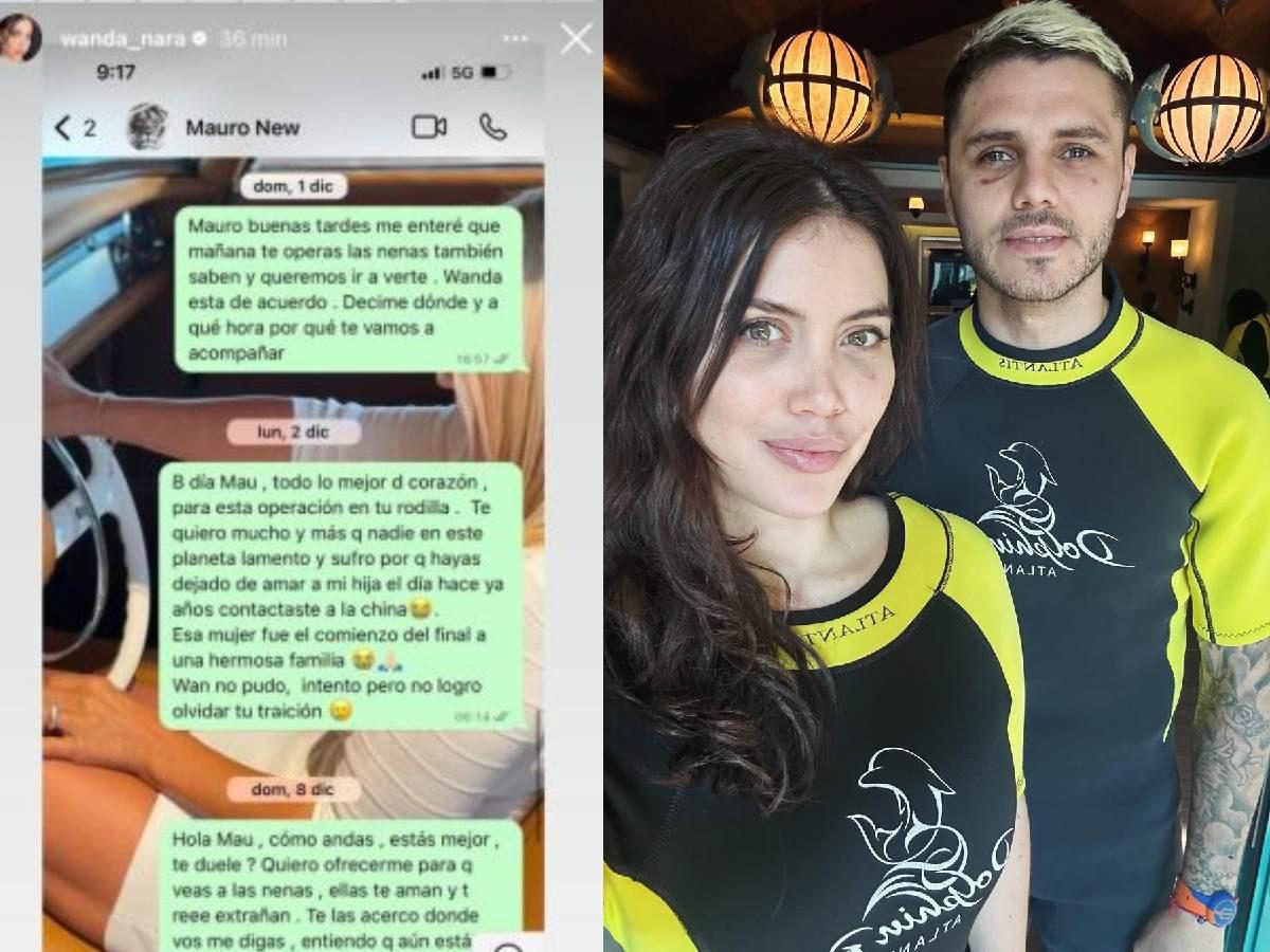 ¡Se filtraron chats! Icardi destapa infidelidades de Wanda Nara con un excompañero suyo: “En mi cama de Milán...”