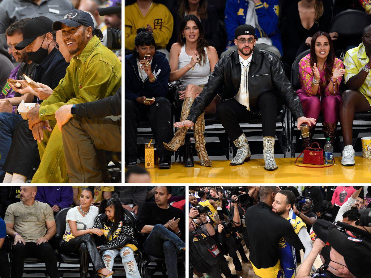 No se vio en TV: Lewis Hamilton, Bad Bunny en cita con Kendall Jenner y los mejores momentos del partido de Lakers ante los Warriors
