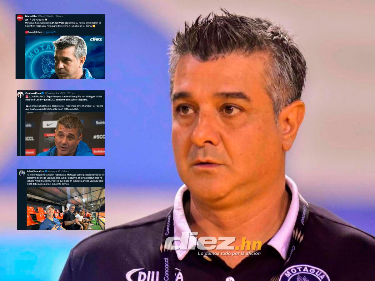 Prensa hondureña se rinde al retorno de Diego Vázquez al Motagua: “Volvió el más exitoso”, “Regresa el que no debió irse”