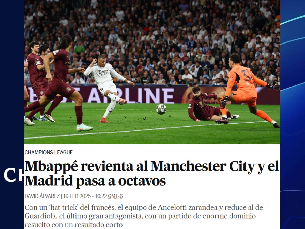 “Mbappé destroza al City”, “El terror de Europa”: Esto dicen los medios de la clasificación de Real Madrid en Champions