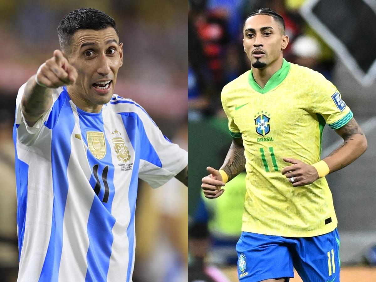 Di Maria se burla de Raphinha, esto hizo el campeón del mundo previo a la paliza de Brasil a Argentina