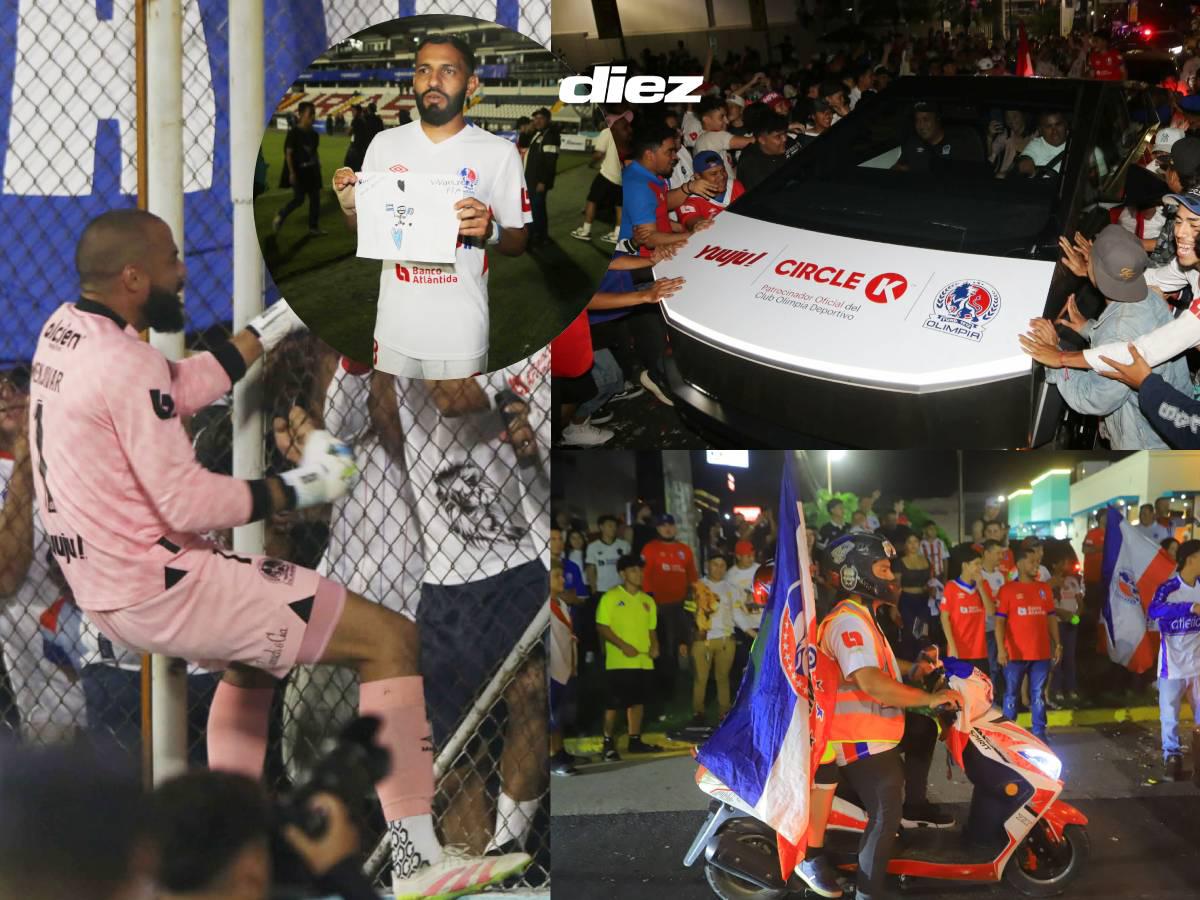 La Cybertruck de la 40, jugador casi se traga un confeti, los chalecos y locura de Espinel: las fotos más curiosas del título del Olimpia
