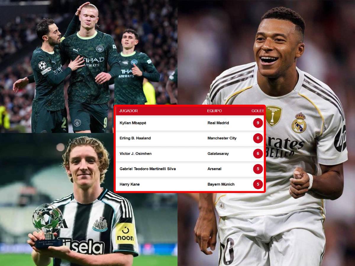 Haaland golea al Real Madrid y recorta la distancia de Mbappé: así quedó la tabla de goleadores de Champions League
